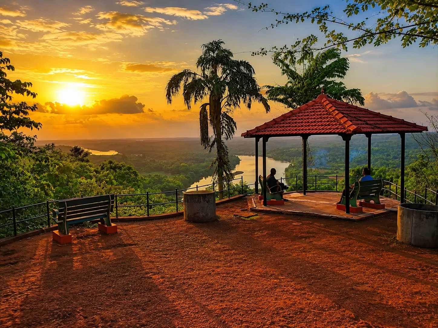 Scenic valley view from End Point, Manipal